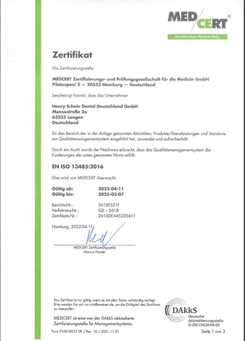 DIN EN ISO 13485